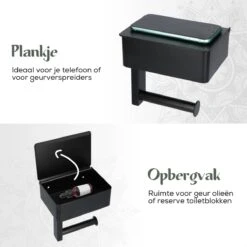 Gatot Goodies RVS Toiletrolhouder Met Plankje - WC Rolhouder Zwart Zonder Boren –Toiletpapierhouder Zelfklevend – Met Lade -Badkamerproducten Winkel 1200x1200 1072