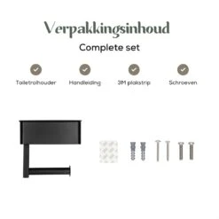 Gatot Goodies RVS Toiletrolhouder Met Plankje - WC Rolhouder Zwart Zonder Boren –Toiletpapierhouder Zelfklevend – Met Lade -Badkamerproducten Winkel 1200x1200 1077