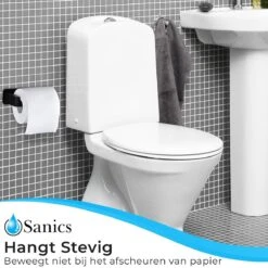 Sanics WC Rolhouder Zonder Boren - Toiletrolhouder Zelfklevend - Closetrolhouder Zwart/RVS -Badkamerproducten Winkel 1200x1200 1079