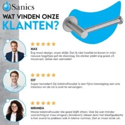 Sanics WC Rolhouder Zonder Boren - Toiletrolhouder Zelfklevend - Closetrolhouder Zilver/RVS -Badkamerproducten Winkel 1200x1200 1091