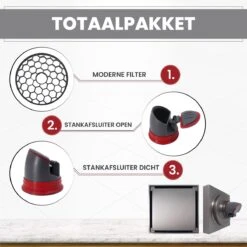 Lenga Doucheput Antraciet Vierkant - 10x10 Cm - Moderne Douche Put - Stankafsluiter - Afvoerput - Douchegoot - Doucherooster - Douchedrain -Badkamerproducten Winkel 1200x1200 11