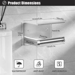 BOTC Toiletrolhouder Met Handdoekhaakjes - Toiletrolhouder - Toiletrolhouder - Zelfklevend / Boren / Zonder Boren - RVS - Zliver 13 BOTC Toiletrolhouder Met Handdoekhaakjes - Toiletrolhouder - Toiletrolhouder - Zelfklevend / Boren / Zonder Boren - RVS - Zliver -Badkamerproducten Winkel 1200x1200 1107