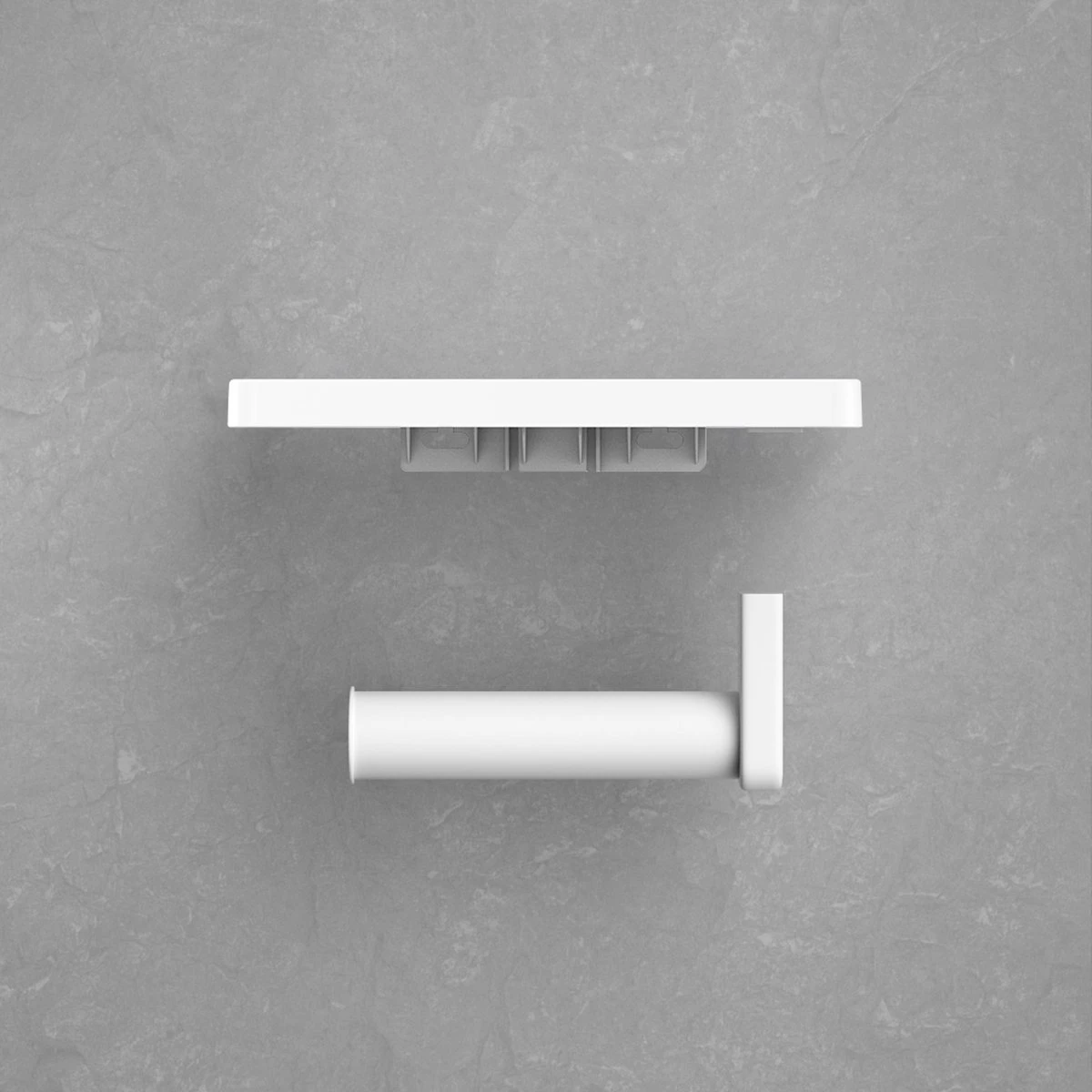 Framehack Toiletrolhouder Met Plankje Zelfklevend Zonder Boren - WC Rolhouder - Toiletrolhouder Wit - Planchet Badkamer Wit - Opbergplankje 5 Framehack Toiletrolhouder Met Plankje Zelfklevend Zonder Boren - WC Rolhouder - Toiletrolhouder Wit - Planchet Badkamer Wit - Opbergplankje - Afbeelding 3