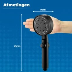 Imperatoris | DoucheSet - Douchekop Met Slang, Houder & Badmuts/Douchemuts - Waterbesparend – Hoge Druk – Regendouche - Zwart Mat -Badkamerproducten Winkel 1200x1200 113