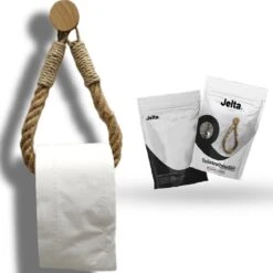 Jelta Toiletrolhouder Zonder Boren- Wc Rolhouder - Zuignap - Zelfklevend - Hout En Touw -Badkamerproducten Winkel 1200x1200 1151