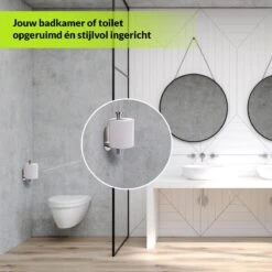 Toiletrolhouder Zonder Boren - Zilver - RVS WC Rolhouder Zelfklevend -Badkamerproducten Winkel 1200x1200 1167