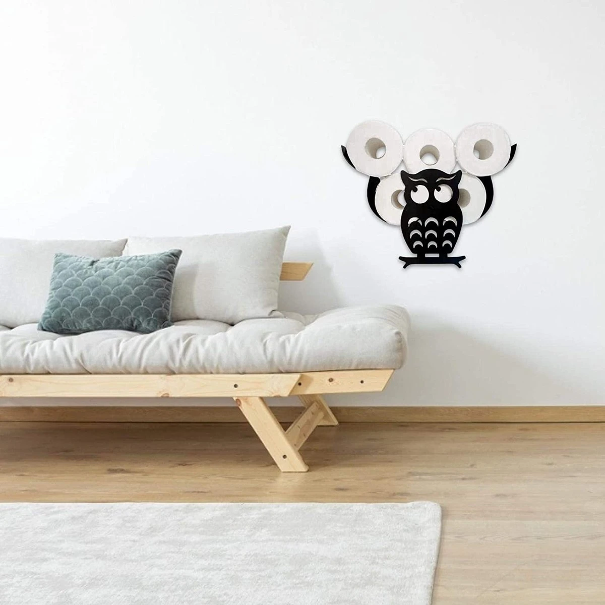 Sens Design Toiletrolhouder – Wc Rolhouder – Hangend - Uil 9 Sens Design Toiletrolhouder – Wc Rolhouder – Hangend - Uil - Afbeelding 7