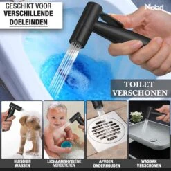 Nolad® Bidet Handdouche - Douchekoppen - Bidet - Handdouche - Zwart -Badkamerproducten Winkel 1200x1200 122