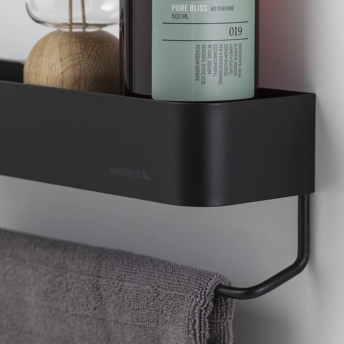 Sealskin Brix - Wandrek Met Handdoekrek - 55 Cm - Zwart 6 Sealskin Brix - Wandrek Met Handdoekrek - 55 Cm - Zwart - Afbeelding 4