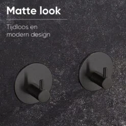 Trendfield Handdoekhaakjes Zelfklevend Rond - 4 Zwarte Handdoek Haakjes - Ronde Handdoekhaak - Zwart -Badkamerproducten Winkel 1200x1200 1236