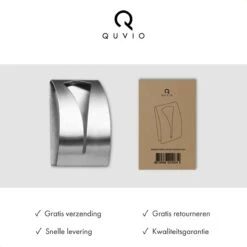 QUVIO Handdoek Houder RVS - Handdoek Of Theedoek Klem Met Plakstrip Voor In Keuken, Badkamer, Toilet Of Bijkeuken - Strak Design En Geen Schroeven Nodig - Staal - Klem - Theedoek -Badkamerproducten Winkel 1200x1200 1248