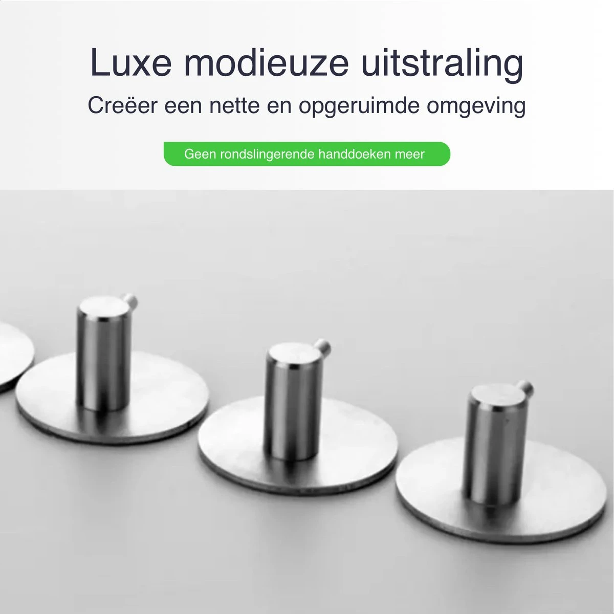 4x Handdoekhaakjes (Zelfklevend) Van RVS Zilver – Zelfklevende Haakjes – Wandhaak – Handdoekhouder – Ophanghaken Voor Keuken Of Badkamer (Accessoires) 9 4x Handdoekhaakjes (Zelfklevend) Van RVS Zilver – Zelfklevende Haakjes – Wandhaak – Handdoekhouder – Ophanghaken Voor Keuken Of Badkamer (Accessoires) - Afbeelding 7