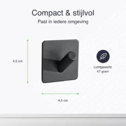 4x Handdoekhaakjes (Zelfklevend) Van RVS Zwart – Zelfklevende Haakjes – Wandhaak – Handdoekhouder – Ophanghaken Voor Keuken Of Badkamer -Badkamerproducten Winkel 1200x1200 1278