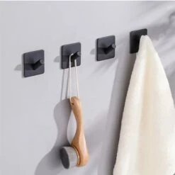 4x Handdoekhaakjes (Zelfklevend) Van RVS Zwart – Zelfklevende Haakjes – Wandhaak – Handdoekhouder – Ophanghaken Voor Keuken Of Badkamer -Badkamerproducten Winkel 1200x1200 1284