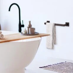 Handdoekrek - RVS - Badkameraccessoires - Keukenaccessoires - Mat Zwart - 40 Cm -Badkamerproducten Winkel 1200x1200 1308