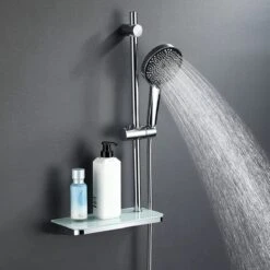 Belliese Doucheset Wellness- Douchekop - Doucheslang - Douchekophouder - Douchekop Met Slang - Waterbesparende Douchekop - Badkamer Accessoires - Montage Zonder Boren - 3 Standen - Zilver -Badkamerproducten Winkel 1200x1200 131