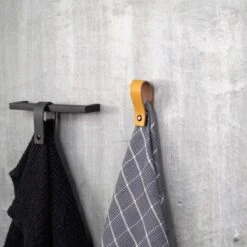 SETPRIJS - 2x Leren Magneet-lus - ZWART - Handles And More® (handdoekhaak - Handdoekhaakje - Handdoeklus - Handdoekhanger - Magnetische Handdoekhouder) -Badkamerproducten Winkel 1200x1200 1312