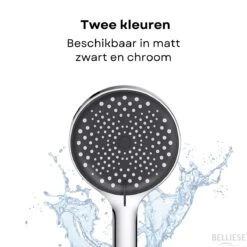 Belliese Doucheset Wellness- Douchekop - Doucheslang - Douchekophouder - Douchekop Met Slang - Waterbesparende Douchekop - Badkamer Accessoires - Montage Zonder Boren - 3 Standen - Zilver -Badkamerproducten Winkel 1200x1200 132