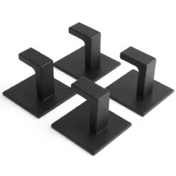 Stål Handdoekhaakjes Zelfklevend Zwart - Vierkant - 4 Stuks -Badkamerproducten Winkel 1200x1200 1321