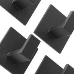 Stål Handdoekhaakjes Zelfklevend Zwart - Vierkant - 4 Stuks -Badkamerproducten Winkel 1200x1200 1323