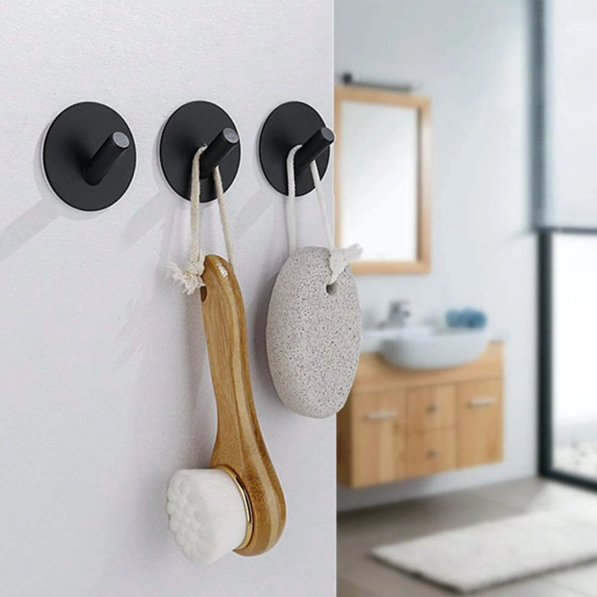 EAVY Handdoekhaakjes Zelfklevend - Set Van 4 Handdoek Haakjes - Wandhaak - Handdoekhouder 11 EAVY Handdoekhaakjes Zelfklevend - Set Van 4 Handdoek Haakjes - Wandhaak - Handdoekhouder - Afbeelding 9