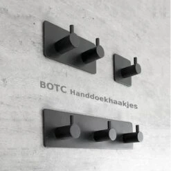 BOTC Handdoekhouder RVS - Handdoekhaakjes 2 In 1 RVS Zelfklevend - Rechthoekig Handdoek Haakjes - Handdoekhaak - Zwart -Badkamerproducten Winkel 1200x1200 1355
