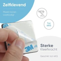 Trendfield Handdoekhaakjes Zelfklevend Zwart - 4 Vierkante Zwarte Handdoek Haakjes - Handdoekhaak - Zwart -Badkamerproducten Winkel 1200x1200 1388