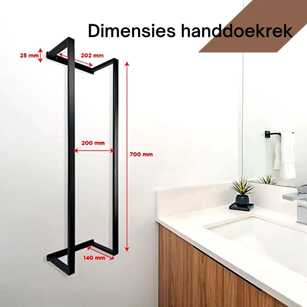 Liviner Stainless Handdoekrek - Handdoekrek Badkamer - Zwart - Handdoekenrek - Handdoekhouder - RVS 4 Liviner Stainless Handdoekrek - Handdoekrek Badkamer - Zwart - Handdoekenrek - Handdoekhouder - RVS - Afbeelding 2