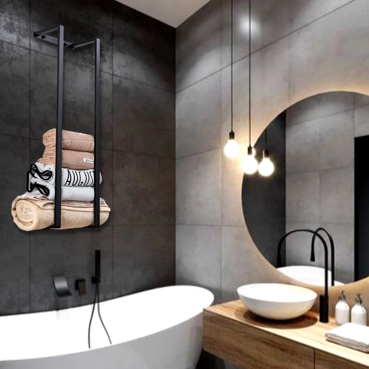 Liviner Stainless Handdoekrek - Handdoekrek Badkamer - Zwart - Handdoekenrek - Handdoekhouder - RVS 13 Liviner Stainless Handdoekrek - Handdoekrek Badkamer - Zwart - Handdoekenrek - Handdoekhouder - RVS - Afbeelding 11