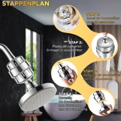Toivo Douchefilter 17 Stages - Zilver - Incl. Montagetape En Rubberen Ringen - Waterfilter Voor Douchekop - Shower Filter - Waterfilter - Kraanfilter -Badkamerproducten Winkel 1200x1200 140