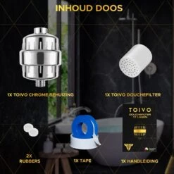 Toivo Douchefilter 17 Stages - Zilver - Incl. Montagetape En Rubberen Ringen - Waterfilter Voor Douchekop - Shower Filter - Waterfilter - Kraanfilter -Badkamerproducten Winkel 1200x1200 143