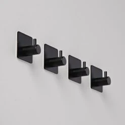 Handdoekhaakjes - Badkamer Zelfklevend – 4 Stuks – RVS - Zwart -Badkamerproducten Winkel 1200x1200 1440