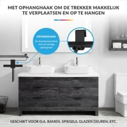 Douchewisser Met Ophanghaak – Trekker Douche – Douchetrekker Voor Badkamer – Raamwisser Douche – Zwart -Badkamerproducten Winkel 1200x1200 1460