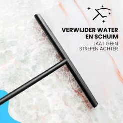 Vloertrekker Met Steel - Vloerwisser Voor In Badkamer - Watertrekker Douche - Douchewisser Zwart -Badkamerproducten Winkel 1200x1200 1474