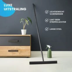 Vloertrekker Met Steel - Vloerwisser Voor In Badkamer - Watertrekker Douche - Douchewisser Zwart -Badkamerproducten Winkel 1200x1200 1475