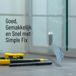 Simple Fix Lekstrip - Douchestrip - Waterkering - 90CM Lang - 8MM Glasdikte - Lekdorpel & Dubbele Middenlip -Badkamerproducten Winkel 1200x1200 15