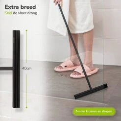 Vloerwisser - RVS - Vloertrekker Met Steel - Badkamer - Douchewisser Zwart - Douchetrekker -Badkamerproducten Winkel 1200x1200 1520