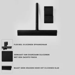Douchewisser Zwart Met Ophangsysteem- Badkamer Accessoires- Raamwisser- Trekker Douche- Silicone- 21cm X 16cm -Badkamerproducten Winkel 1200x1200 1530