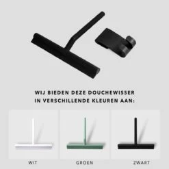 Douchewisser Zwart Met Ophangsysteem- Badkamer Accessoires- Raamwisser- Trekker Douche- Silicone- 21cm X 16cm -Badkamerproducten Winkel 1200x1200 1535