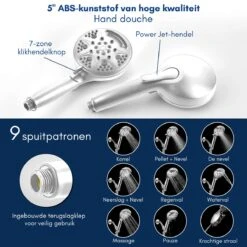 Salvano Douchekop - Waterbesparend - Regendouche - 9 Standen -Badkamerproducten Winkel 1200x1200 154