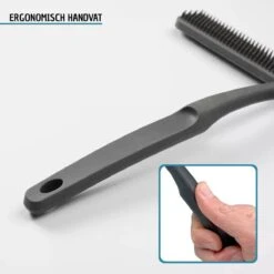 Vannons - Douchewisser Zwart - Douche Trekker Met Zelfklevende Ophanghaak - Met Borstel - Siliconen - Zwart -Badkamerproducten Winkel 1200x1200 1546