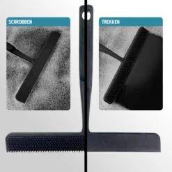 Vannons - Douchewisser Zwart - Douche Trekker Met Zelfklevende Ophanghaak - Met Borstel - Siliconen - Zwart -Badkamerproducten Winkel 1200x1200 1549