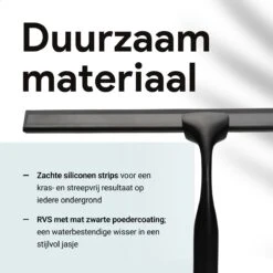 Douchewisser Met Ophanghaak En 2 Extra Strips - Raamwisser Voor Douche - Raamtrekker Zwart -Badkamerproducten Winkel 1200x1200 1551