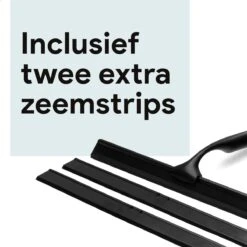 Douchewisser Met Ophanghaak En 2 Extra Strips - Raamwisser Voor Douche - Raamtrekker Zwart -Badkamerproducten Winkel 1200x1200 1552