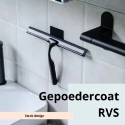 Douchewisser Met Ophanghaak En 2 Extra Strips - Raamwisser Voor Douche - Raamtrekker Zwart -Badkamerproducten Winkel 1200x1200 1554