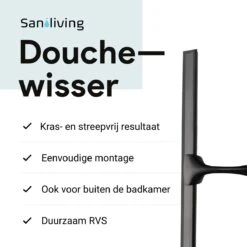 Douchewisser Met Ophanghaak En 2 Extra Strips - Raamwisser Voor Douche - Raamtrekker Zwart -Badkamerproducten Winkel 1200x1200 1557