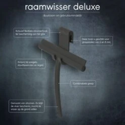 Sealskin Deluxe - Raamwisser Inclusief Flexibele Glashaak - Zwart 12 Sealskin Deluxe - Raamwisser Inclusief Flexibele Glashaak - Zwart -Badkamerproducten Winkel 1200x1200 1564