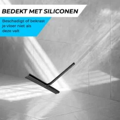 Minismus Extra Brede Douchewisser Met Ophanghaak - Raamwisser - Silicone Douchetrekker Badkamer - 33 Cm Breed - Zwart -Badkamerproducten Winkel 1200x1200 1583