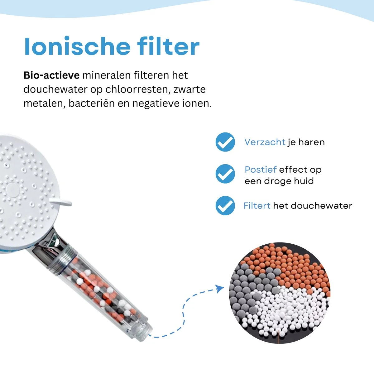Belliese Doucheset Ionic - Douchekop - Doucheslang - Douchekophouder - Douchekop Met Slang - Waterbesparende Douchekop - Ionische Filter Douchekop - Badkamer Accessoires - Montage Zonder Boren - 5 Standen - Chroom 7 Belliese Doucheset Ionic - Douchekop - Doucheslang - Douchekophouder - Douchekop Met Slang - Waterbesparende Douchekop - Ionische Filter Douchekop - Badkamer Accessoires - Montage Zonder Boren - 5 Standen - Chroom - Afbeelding 5