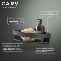 Tiger Carv - Douchemand Hoek 21 Cm - Zwart -Badkamerproducten Winkel 1200x1200 1612